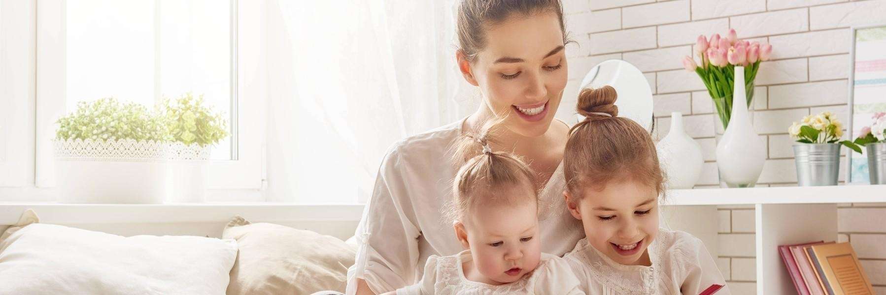 mother and her 2 kids